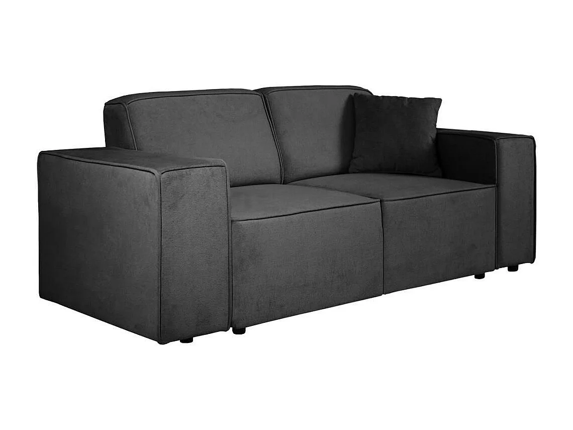 CANAPE 2 PLACES Pedro sans fonction sommeil noir