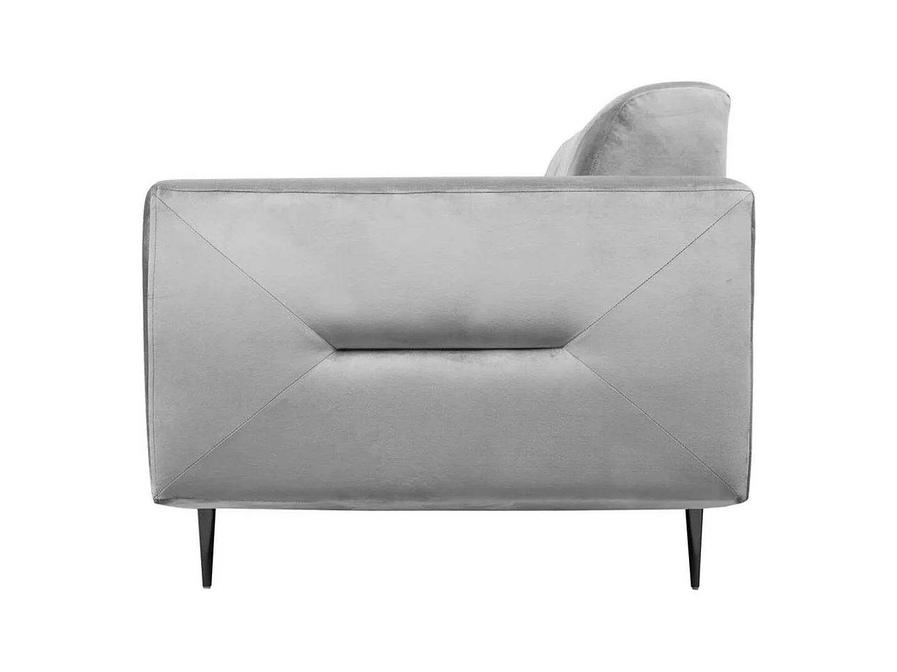 2-SITZER SOFA Venezia hellgrau mit goldenen Beinen
