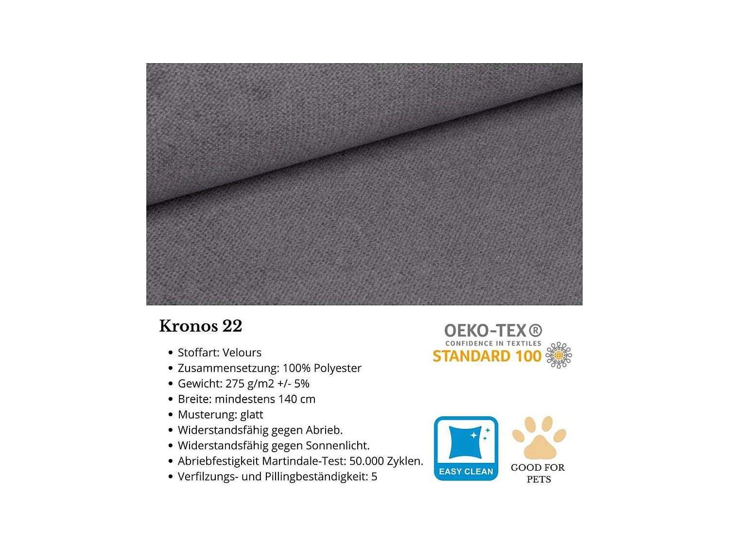 SOFA 2-SITZER Belweder Velours grau
