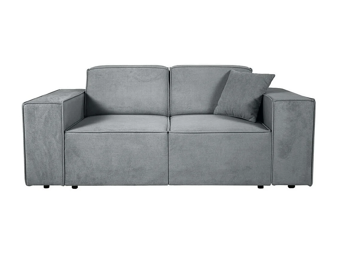 CANAPE 2 PLACES Pedro sans fonction sommeil gris clair