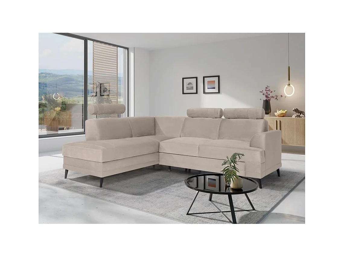 CANAPE COLLECTIF Kordian gauche beige clair