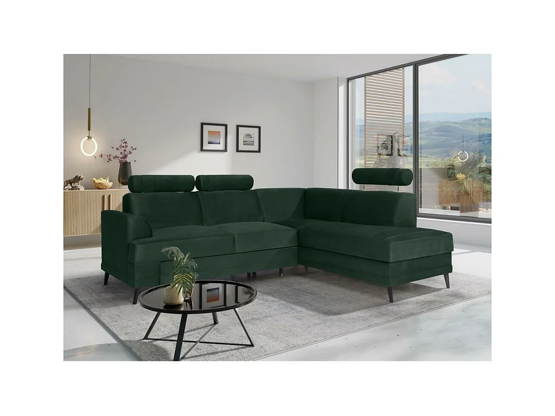 ECKSCHLAFSOFA Kordian rechts grün