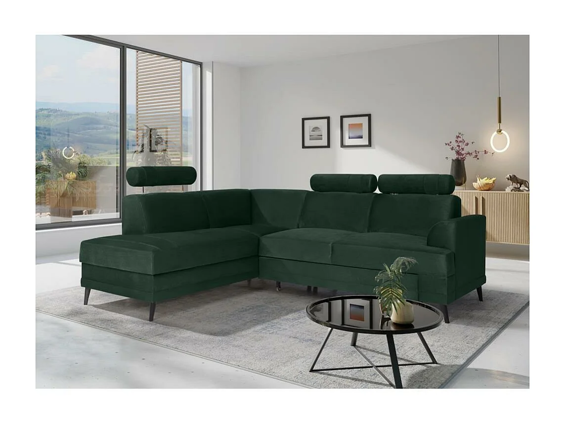 ECKSCHLAFSOFA Kordian links grün