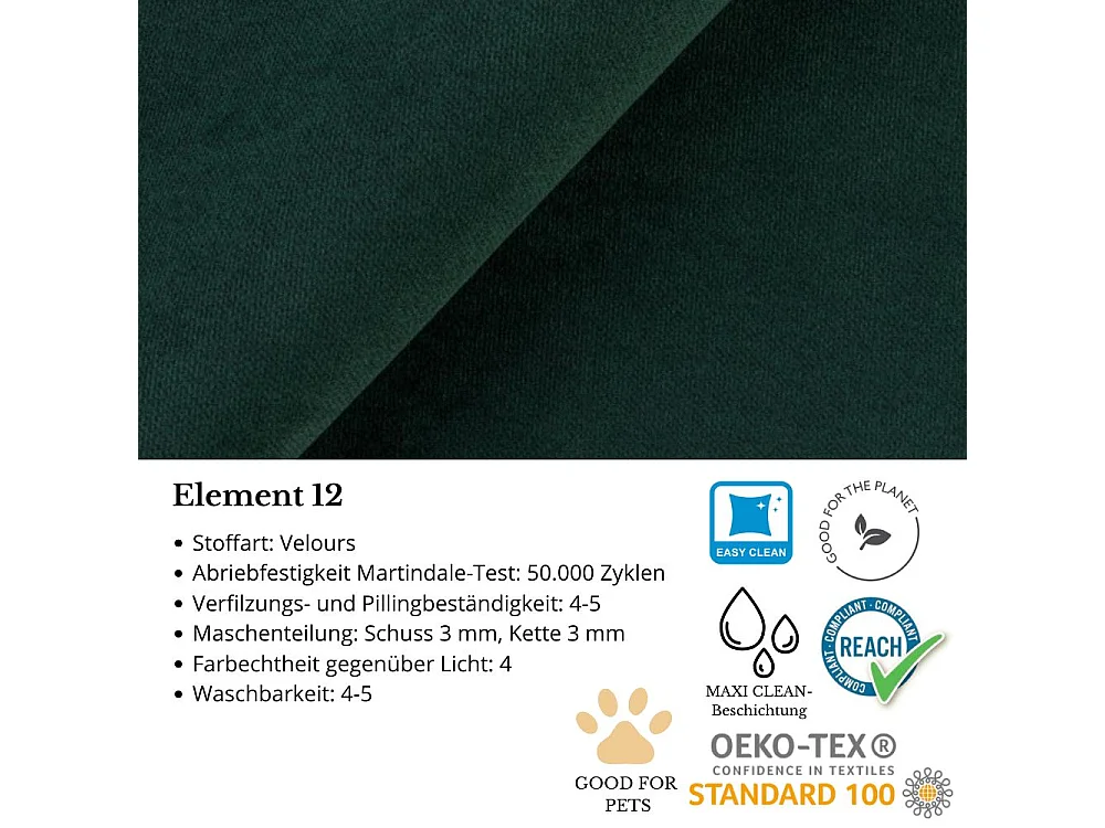 ECKSCHLAFSOFA Kordian links grün