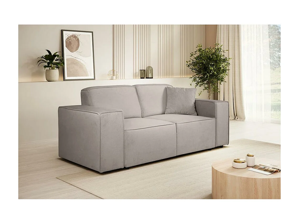 CANAPE 2 PLACES Pedro sans fonction sommeil beige