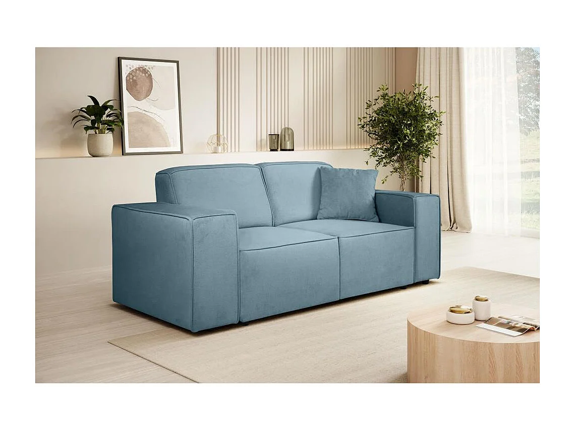 2-SITZER SOFA Pedro ohne Schlaffunktion blau