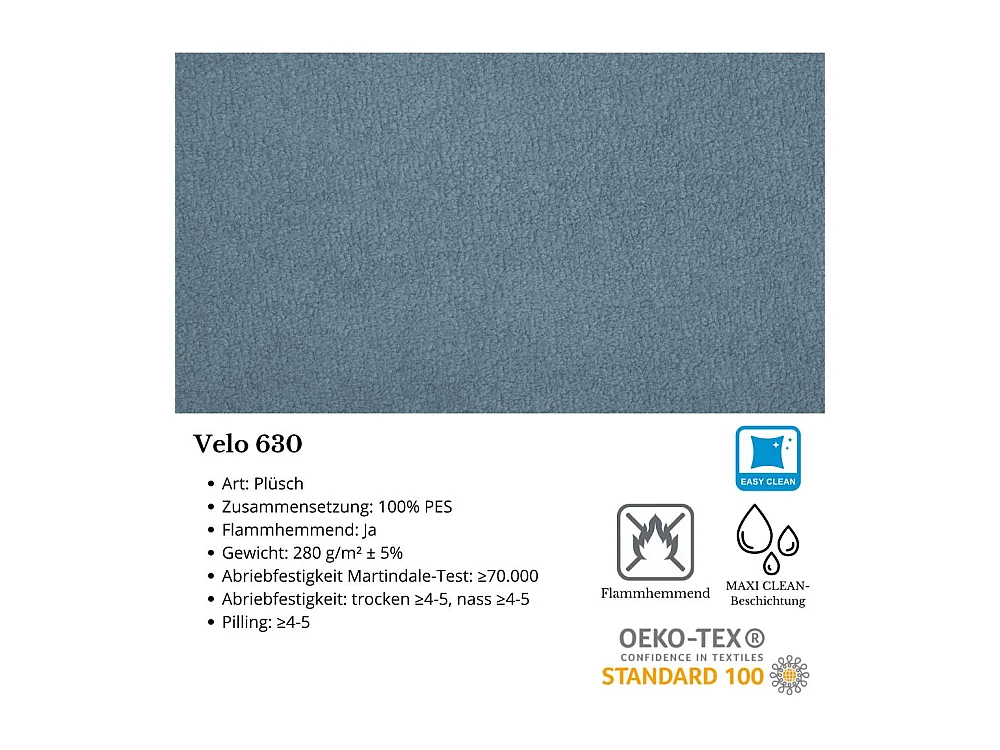 2-SITZER SOFA Pedro ohne Schlaffunktion blau