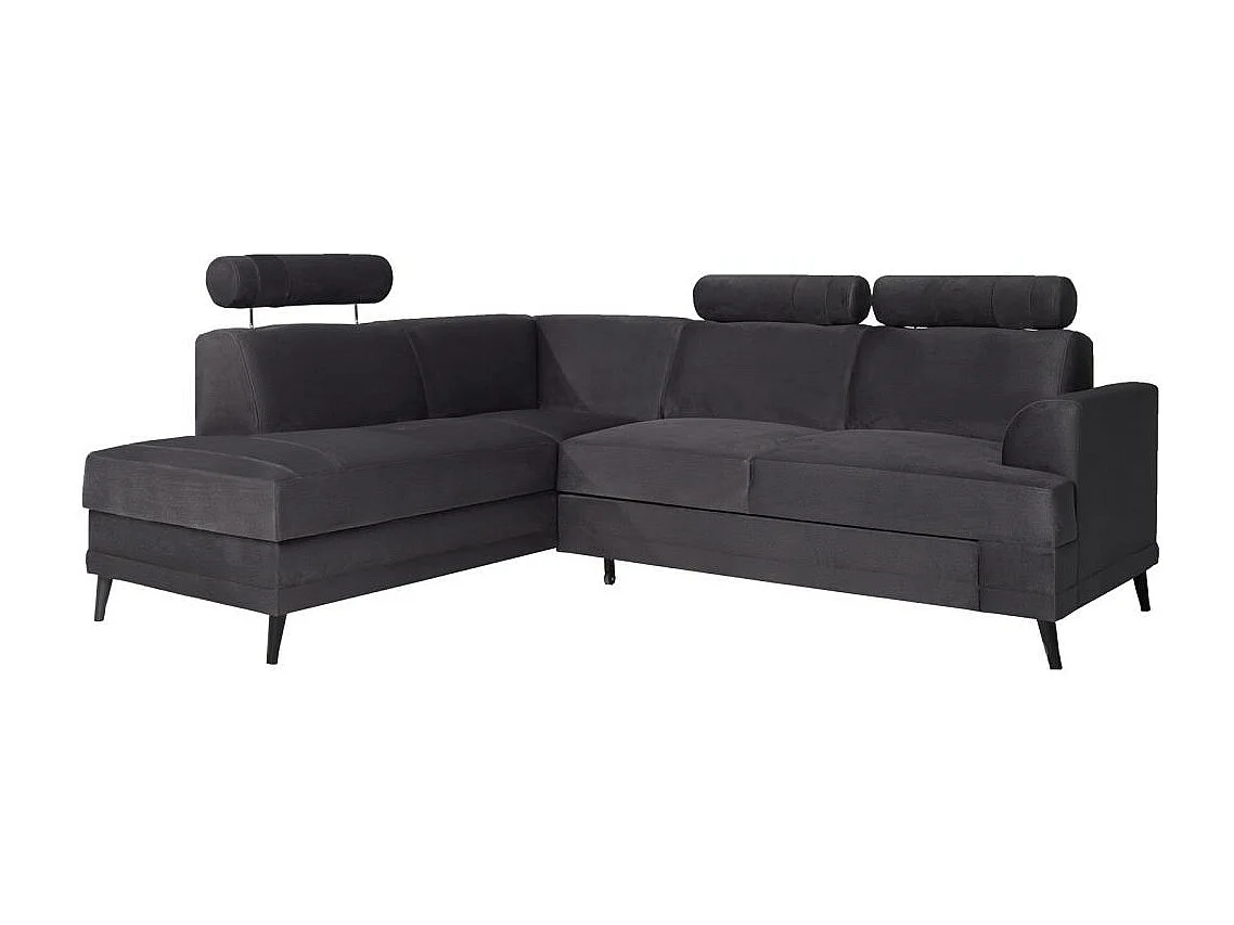 ECKSCHLAFSOFA Kordian links schwarz