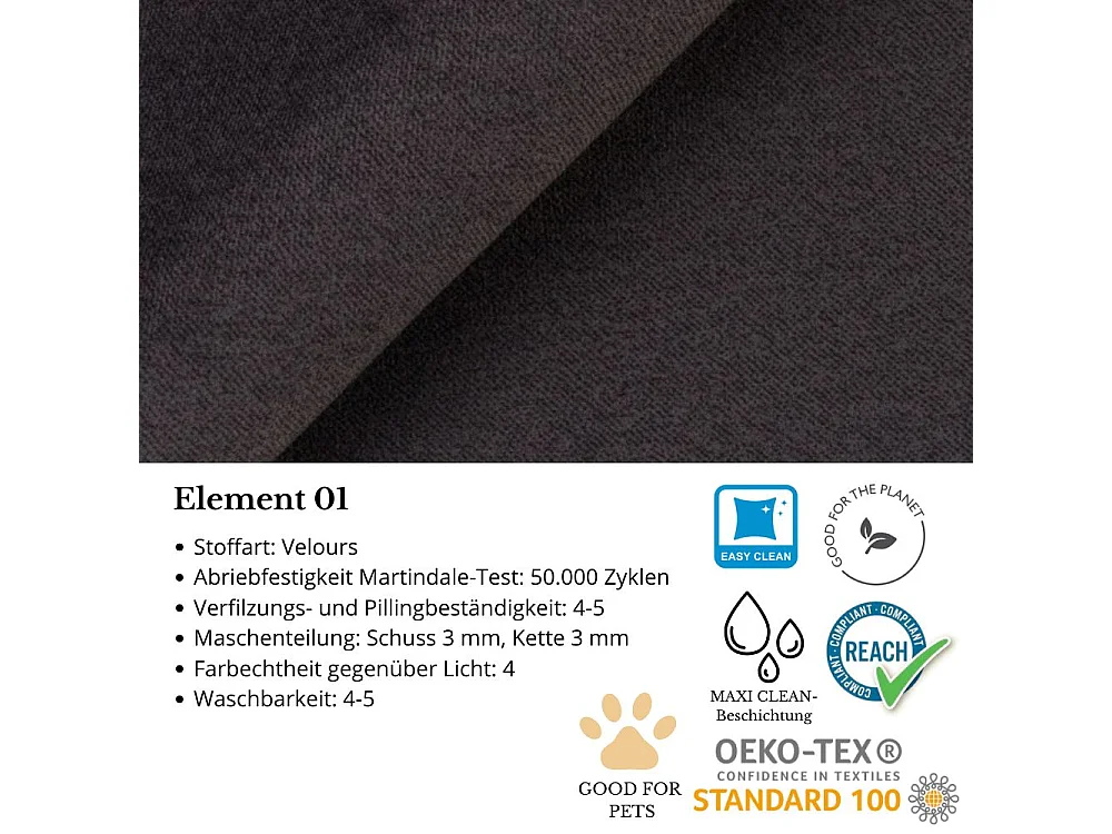 ECKSCHLAFSOFA Kordian links schwarz