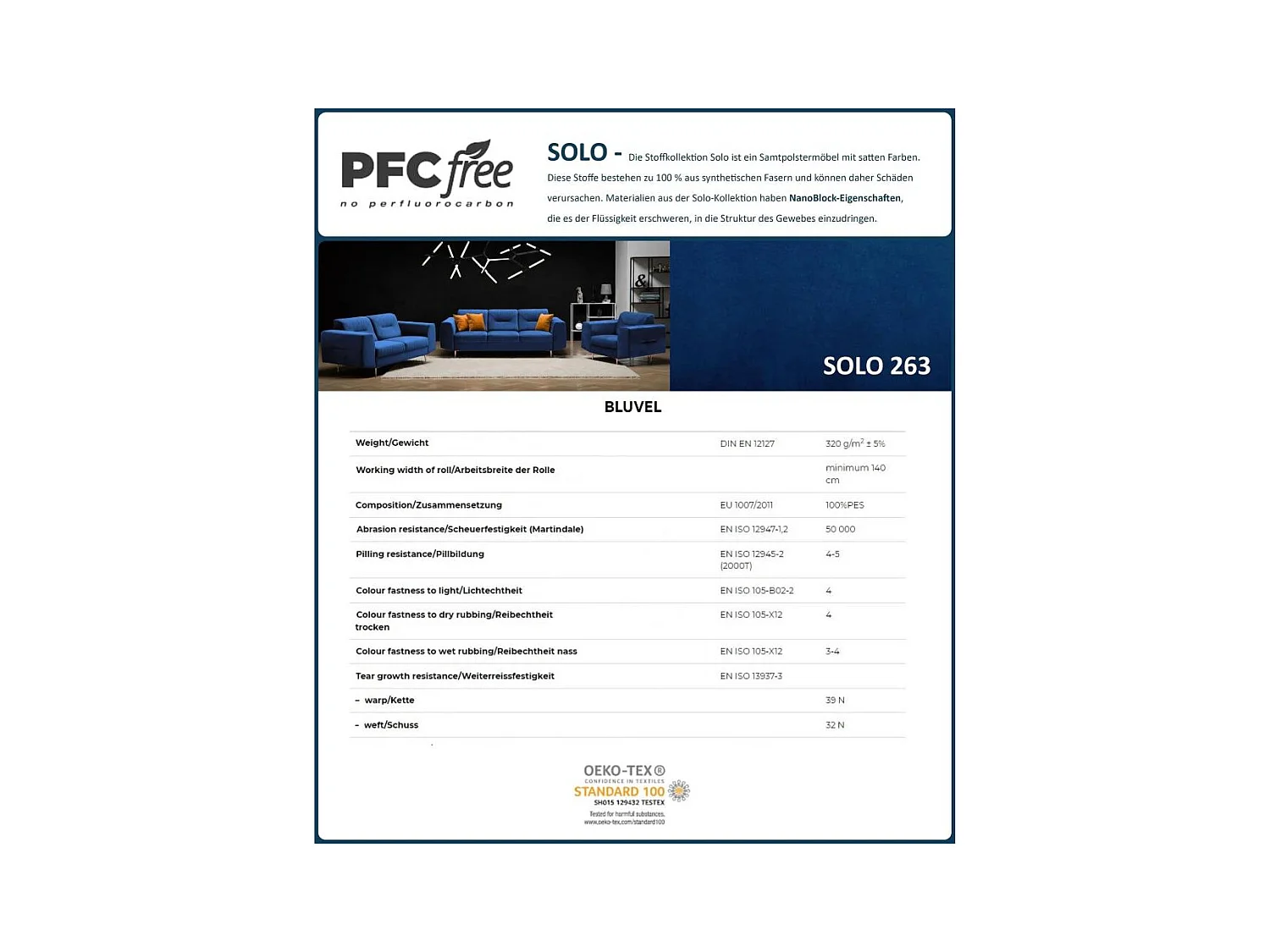 2-SITZER SOFA Venezia dunkelblau mit schwarzen Beinen