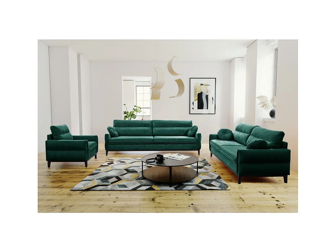 SOFA 2-SITZER Belweder Velours dunkelgrün