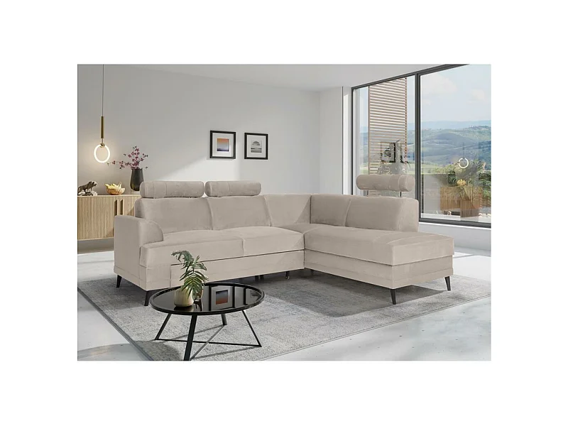 ECKSCHLAFSOFA Kordian rechts hellbeige