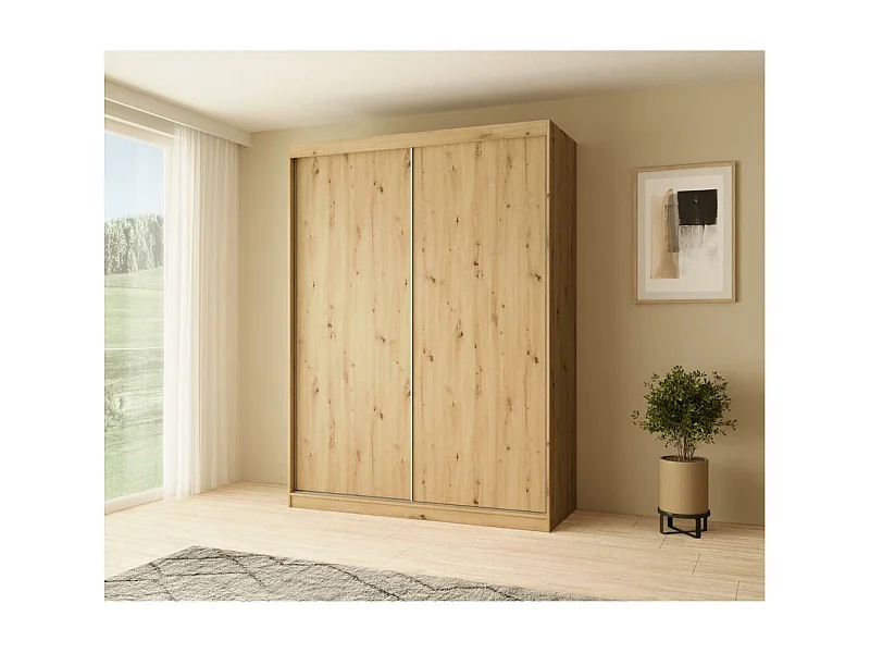 ARMOIRE À PORTES FERMÉES Mario 150/216/61 chêne Artisan