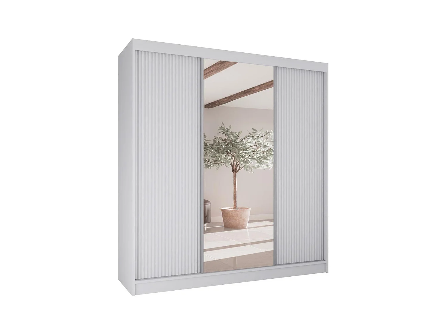 ARMOIRE A PORTES FERMÉES Ramos II 200/61/215 chêne blanc