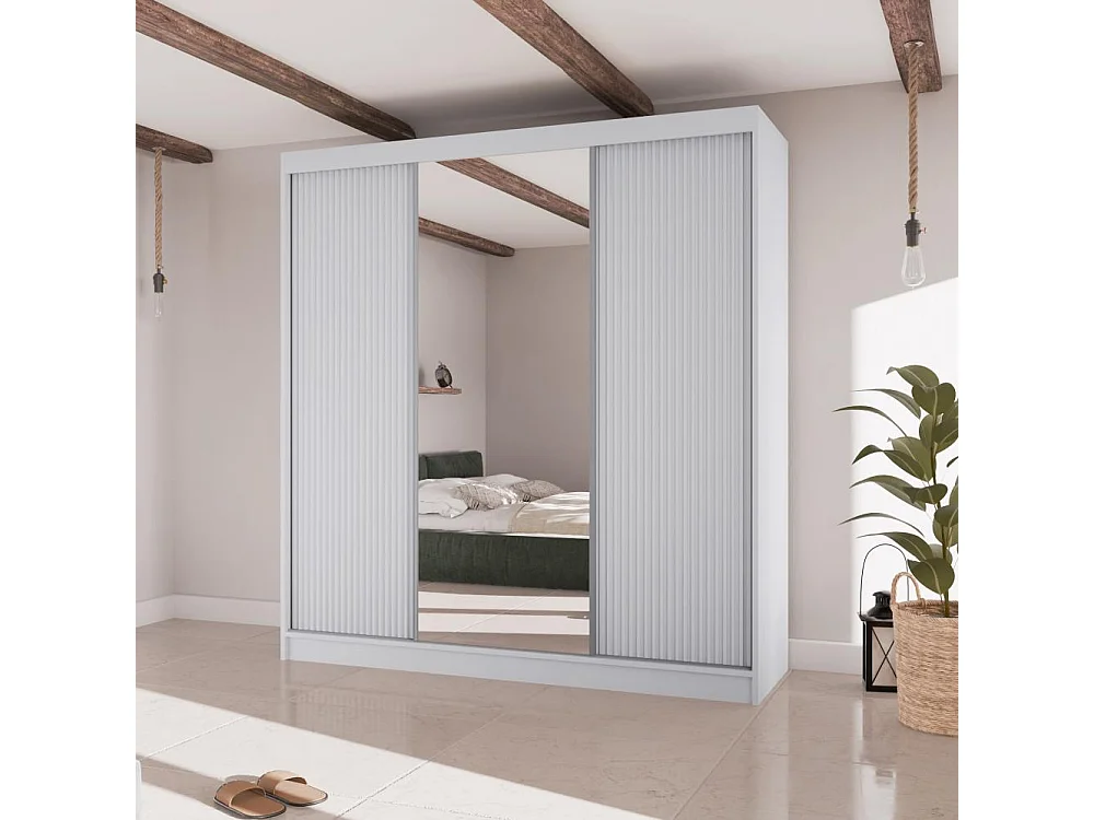 SCHWEBETÜRENSCHRANK Ramos II 200/61/215 eiche weiß