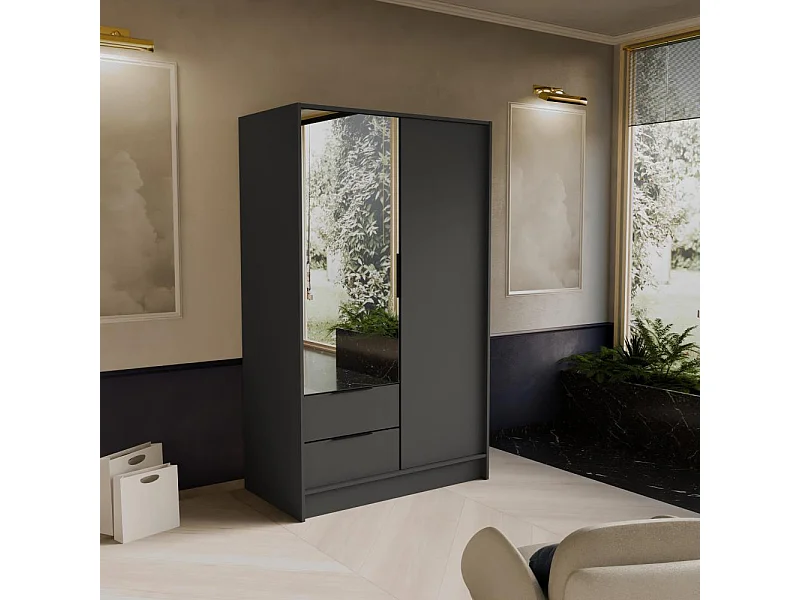 SCHWEBETÜRENSCHRANK Niko 100/51/200 cm graphit