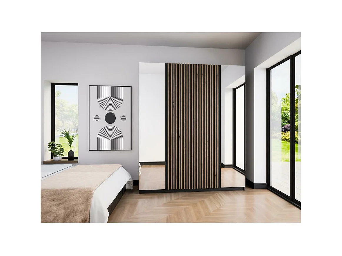 ARMOIRE A PORTES TROIS Kaya 200/62/239 4 portes avec deux miroirs