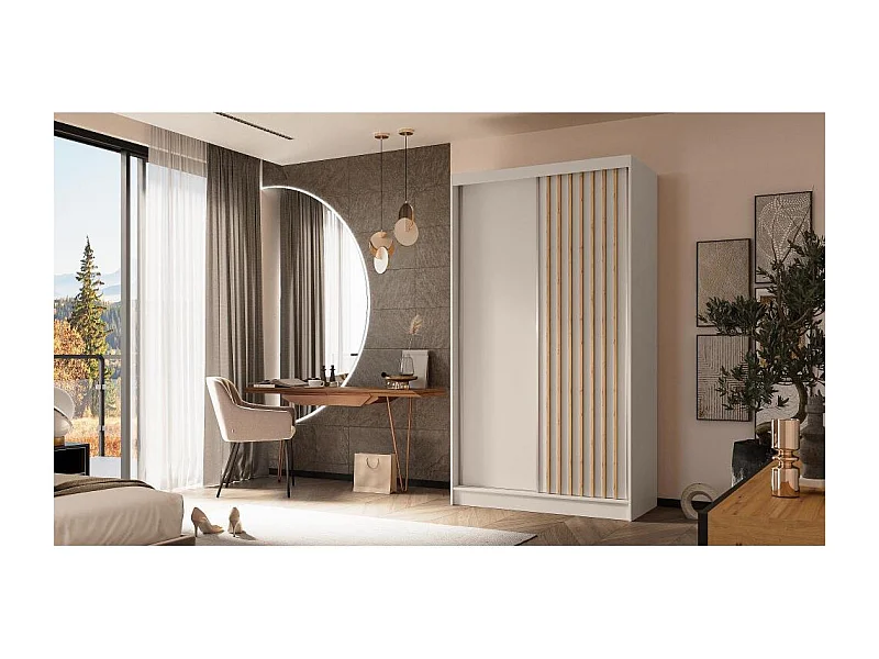 ARMOIRE A PORTES FERMÉES Helios II 120/216/61 cachemire avec tiroirs