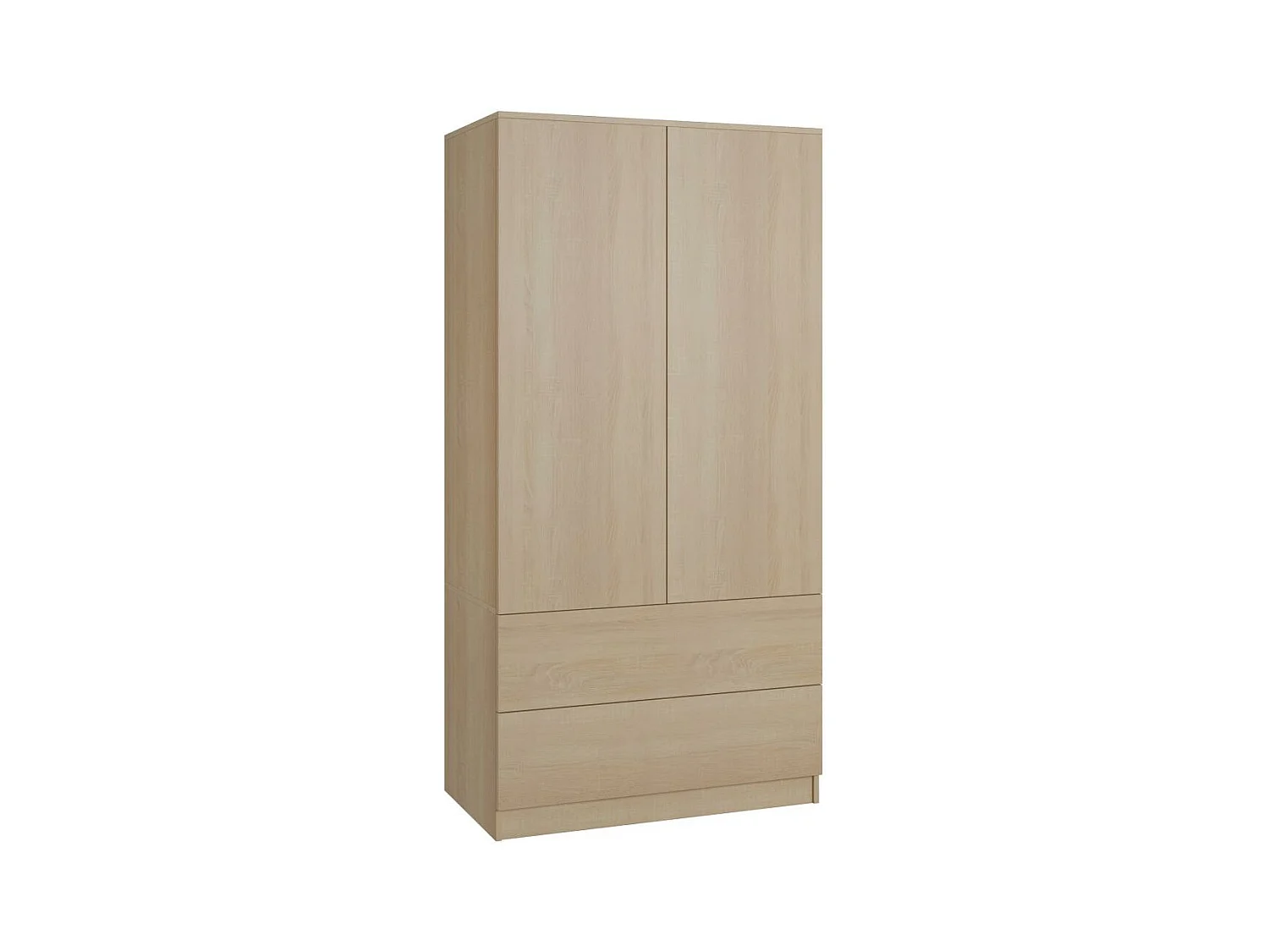 ARMOIRE À PORTES TIRÉES Classic 90/180/50 cm 2 portes avec tiroirs chêne Sonoma