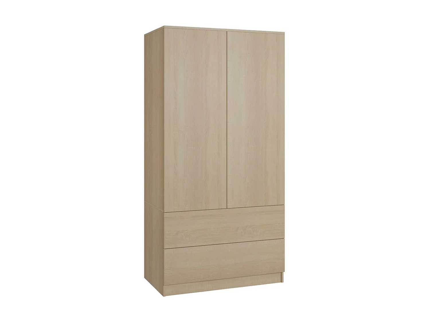 ARMOIRE À PORTES TIRÉES Classic 90/180/50 cm 2 portes avec tiroirs chêne Sonoma