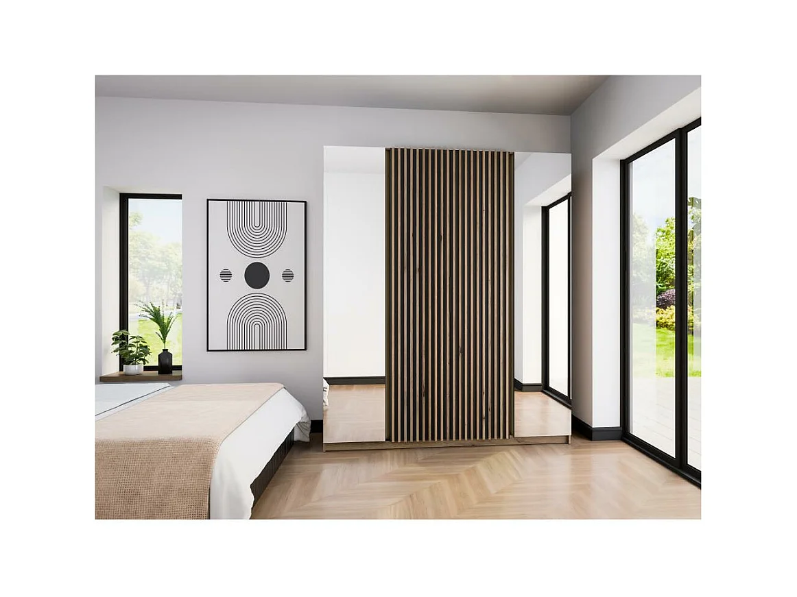 DREHTÜRENSCHRANK Kaya 200/62/239 4-Türig mit zwei Spiegel