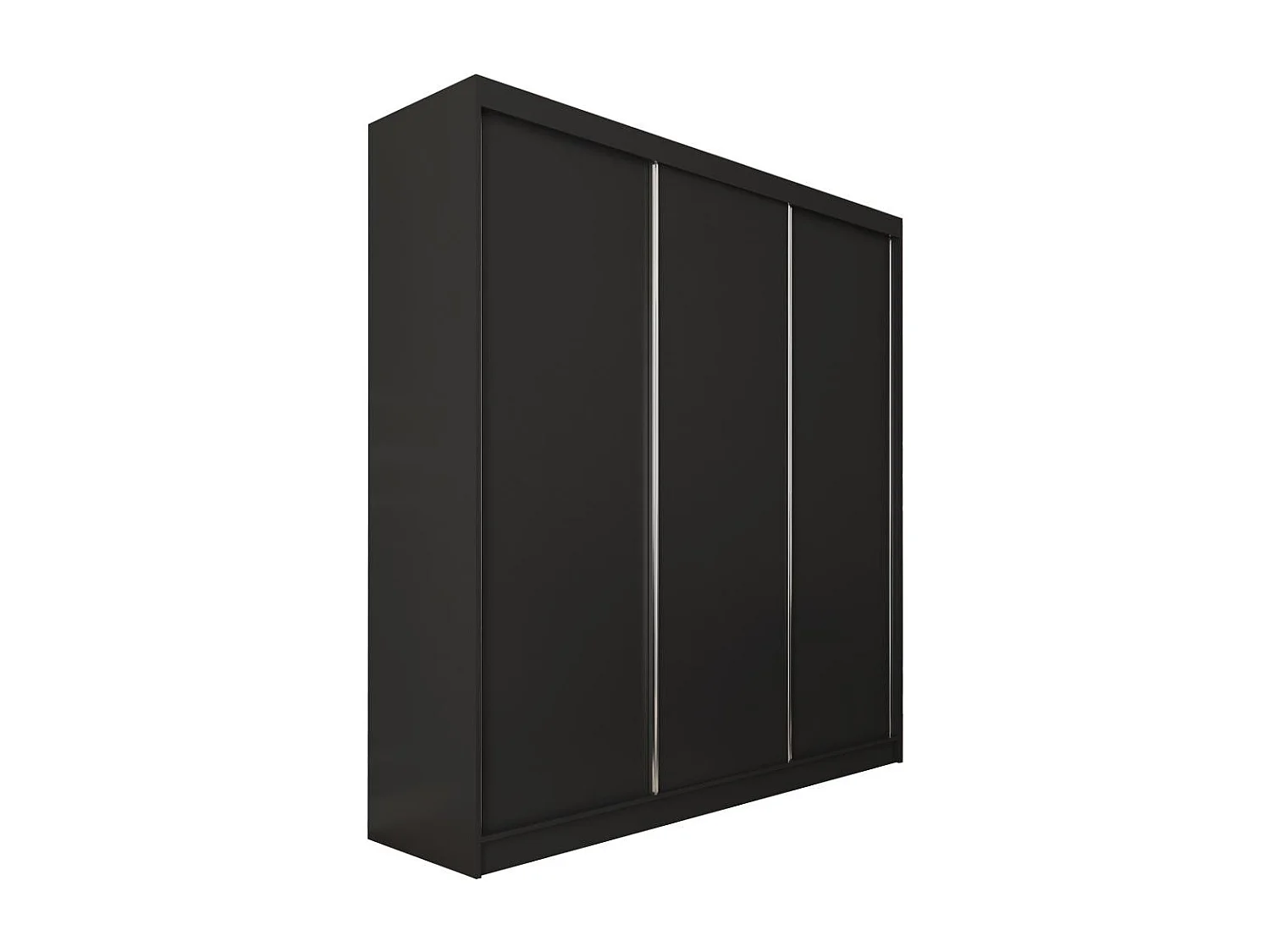 ARMOIRE À PORTES FERMÉES Mario 240/216/61 noir avec tiroirs