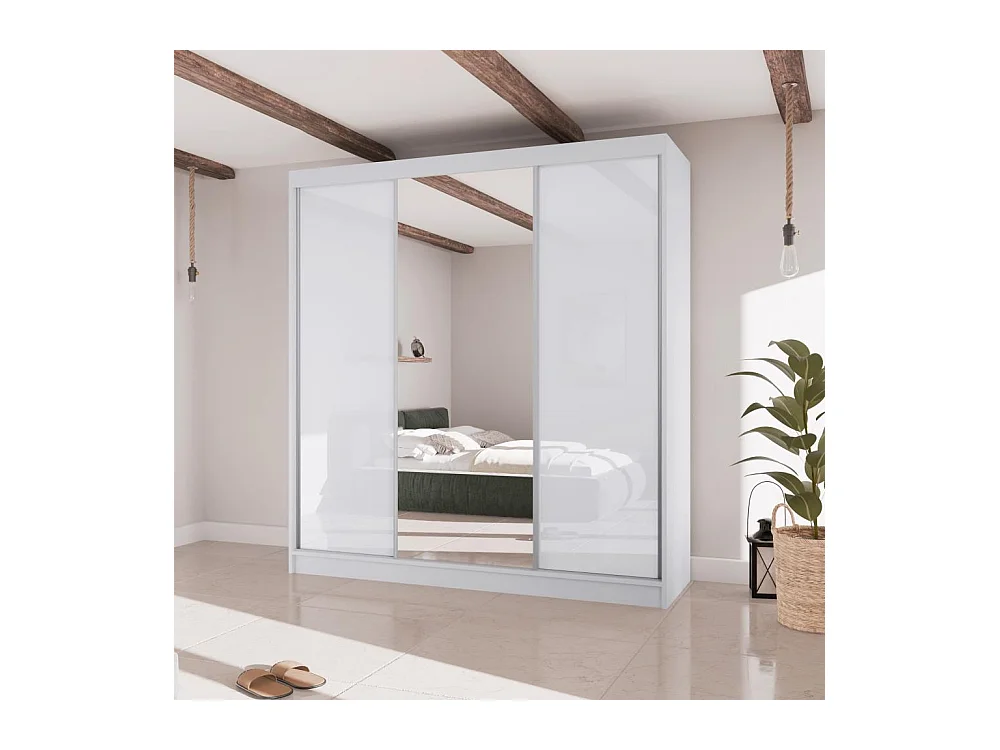 SCHWEBETÜRENSCHRANK Velis II 200/61/215 weiß