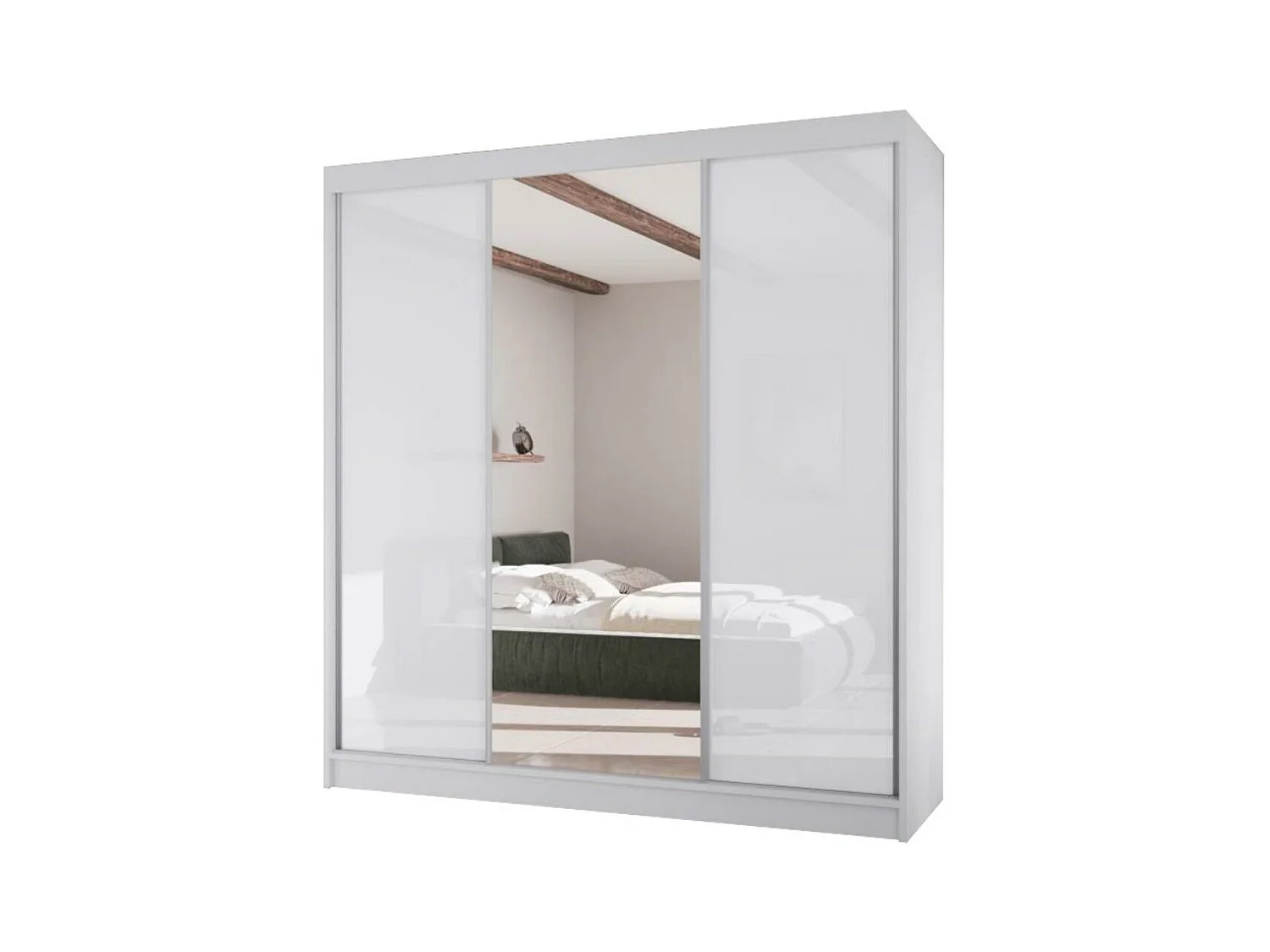 SCHWEBETÜRENSCHRANK Velis II 200/61/215 weiß