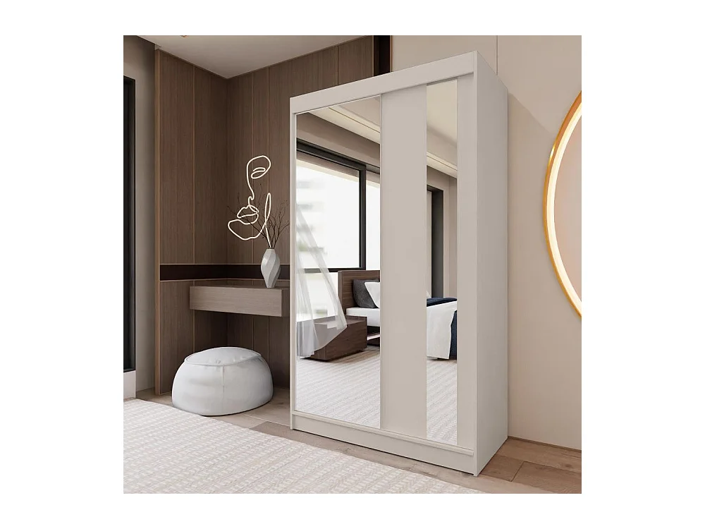 ARMOIRE A PORTES FERMÉES Gaja 120/216/61 kashmir avec miroir et blocs-tiroirs