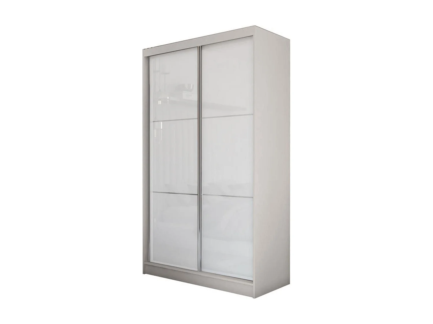 ARMOIRE A PORTES FERMÉES Viva II 120/216/61 kaschmir avec verre Lacobel et tiroirs
