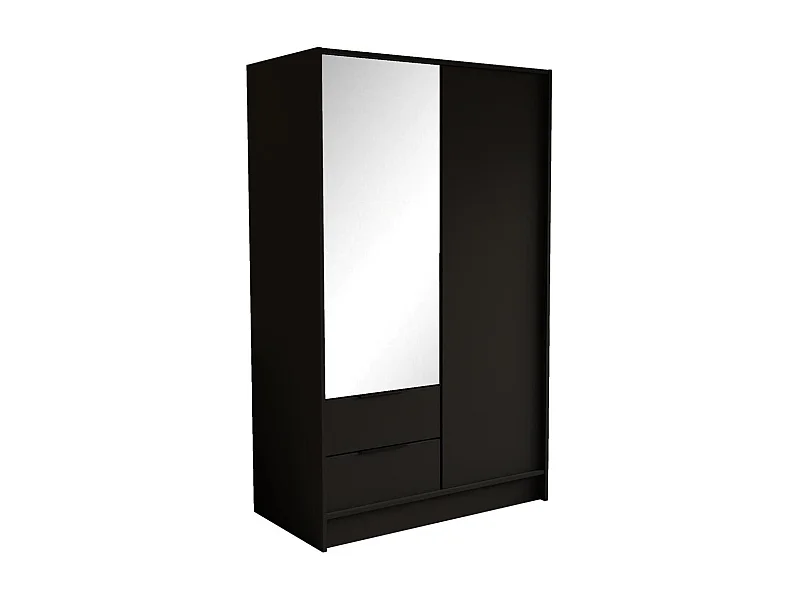 ARMOIRE À PORTES TOURNANTES Niko 100/51/200 cm noir