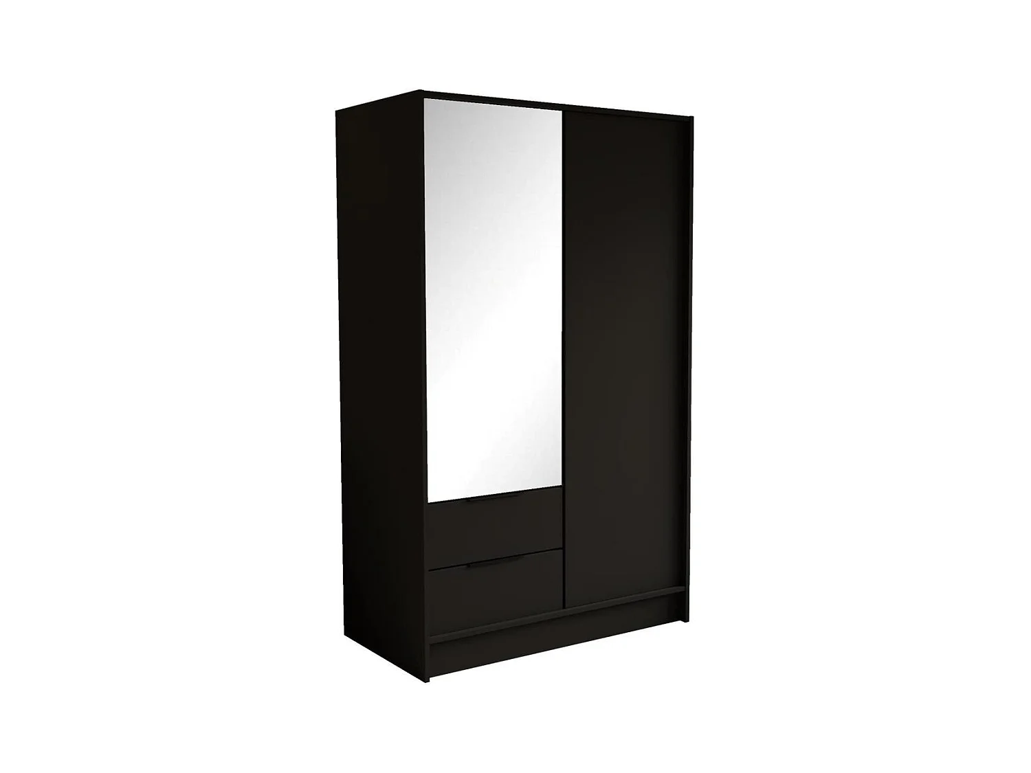 ARMOIRE À PORTES TOURNANTES Niko 100/51/200 cm noir