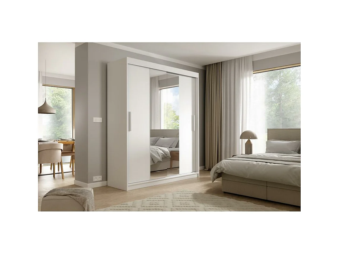 ARMOIRE A PORTES FERMÉES Katrina blanc 180/215,5/59 cm 2 portes
