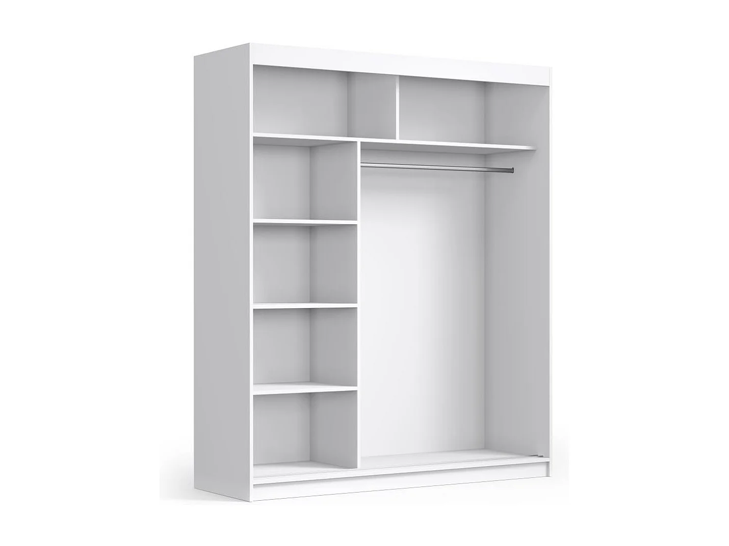 ARMOIRE A PORTES FERMÉES Katrina blanc 180/215,5/59 cm 2 portes