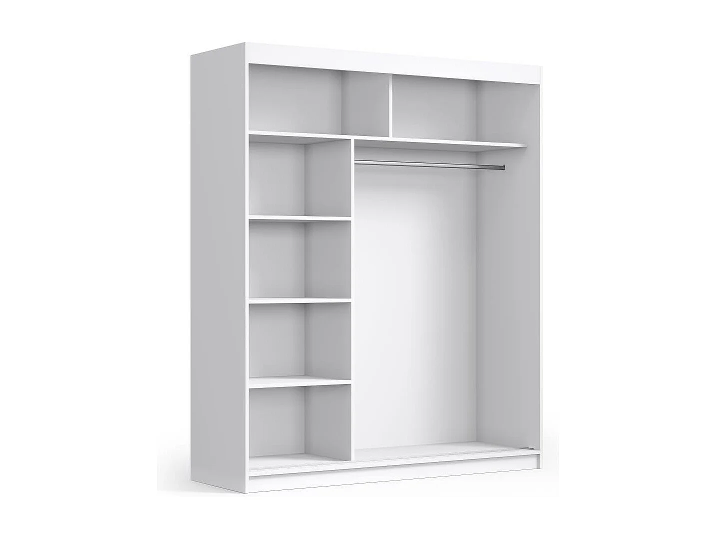 ARMOIRE A PORTES FERMÉES Katrina blanc 180/215,5/59 cm 2 portes