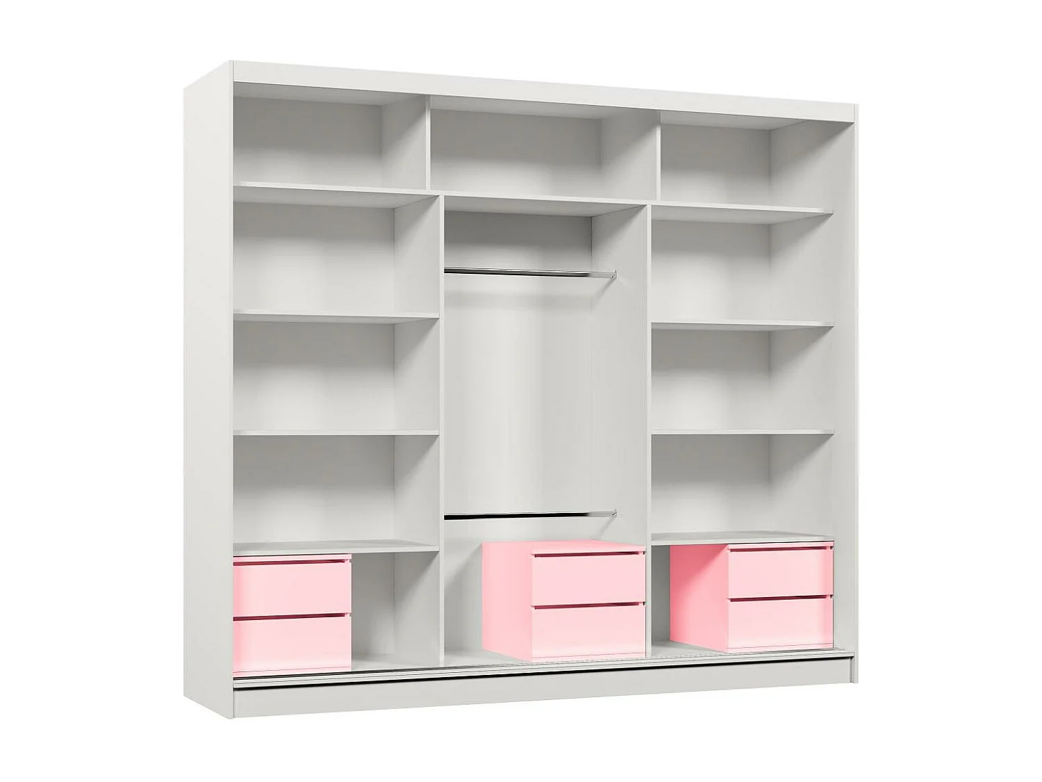 ARMOIRE À PORTES FERMÉES Vox 240/216/61 kashmir avec miroir et blocs-tiroirs