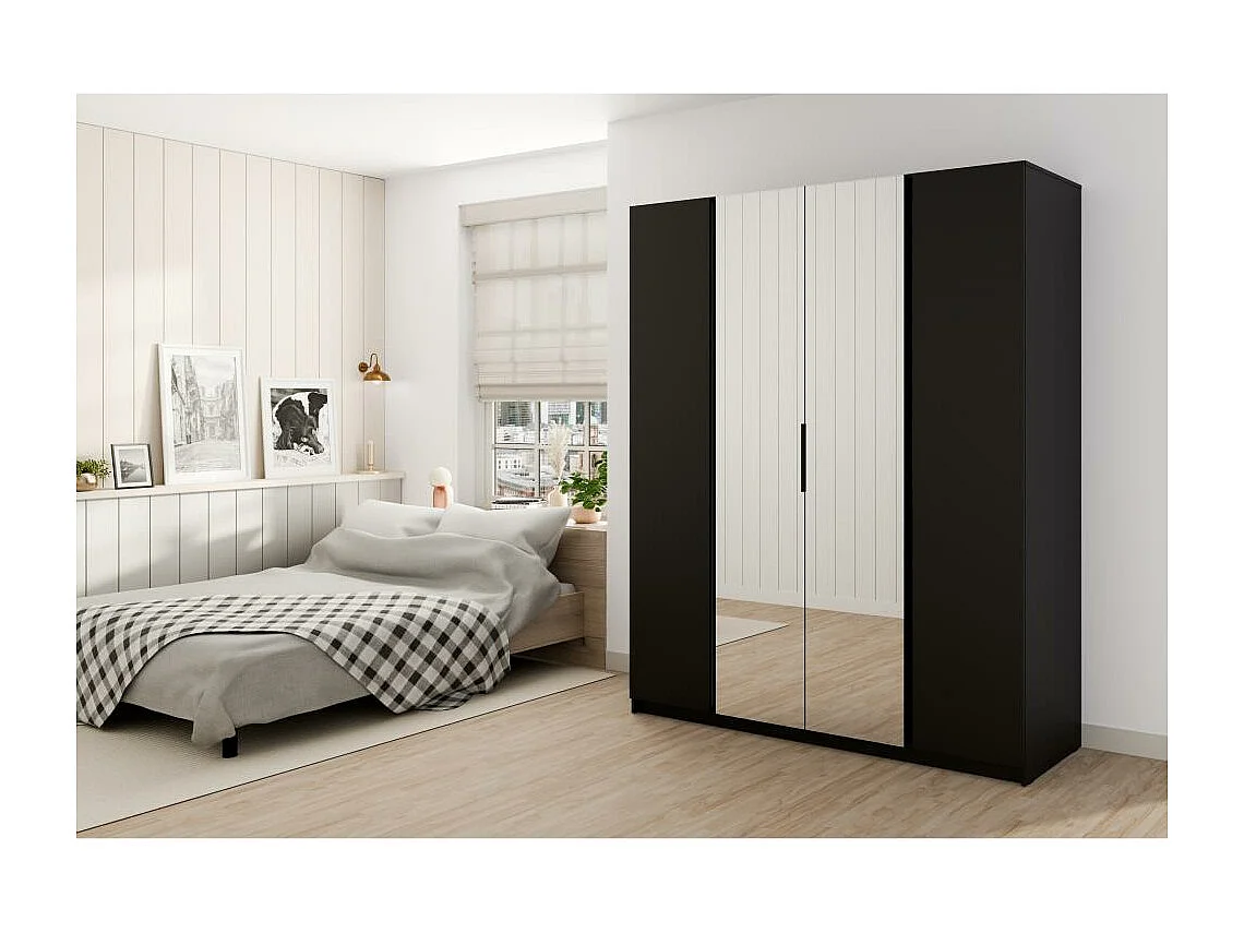 ARMOIRE A PORTES TROIS Kaya 200/62/239 4 portes avec deux miroirs