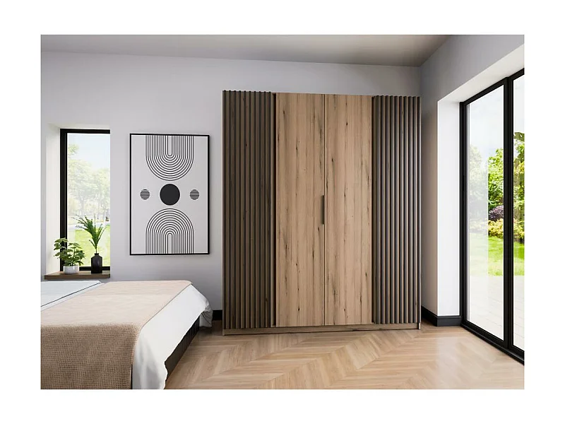 ARMOIRE À PORTES TROIS Kaya 200/62/239 4 portes avec lamelles