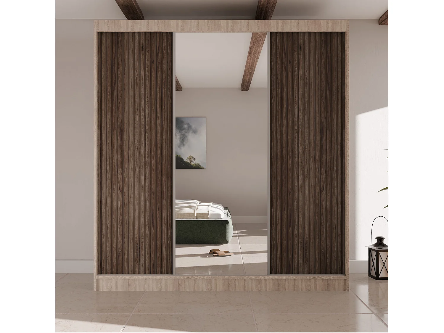 ARMOIRE A PORTES FERMÉES Ramos II 200/61/215 chêne sonoma+couleur bois