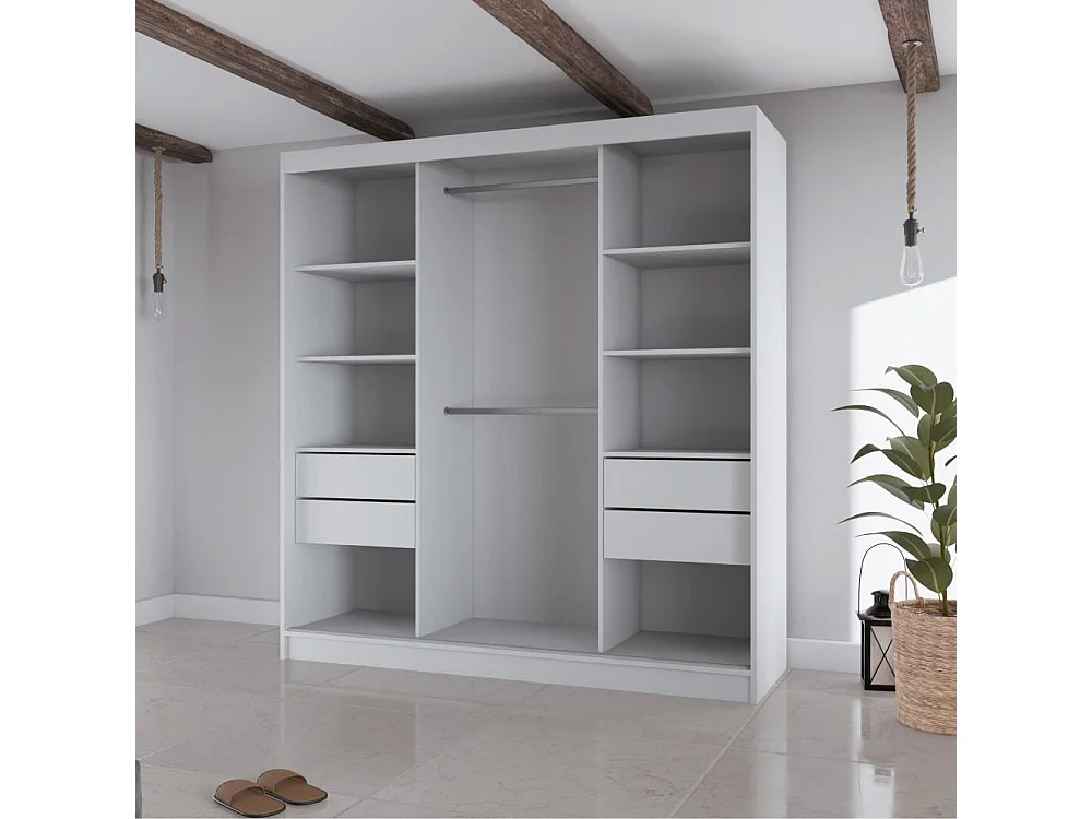 ARMOIRE A PORTES FERMÉES Ramos II 200/61/215 chêne sonoma+couleur bois