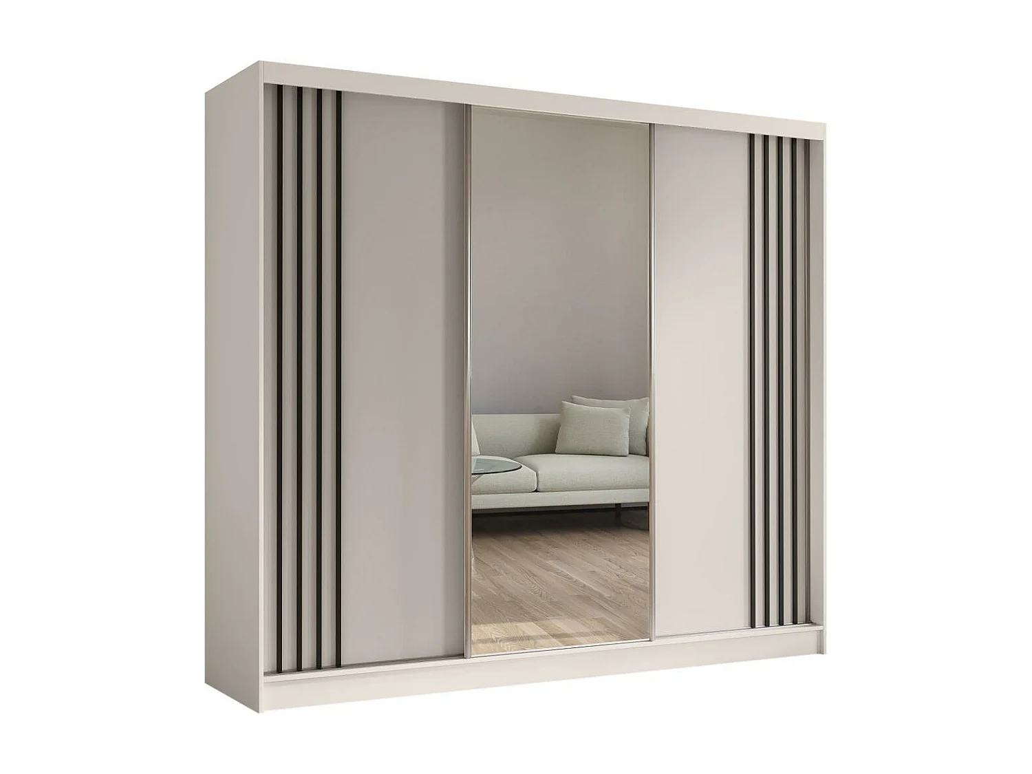 Hangkast Nela 240/216/61 kasjmier+zwart