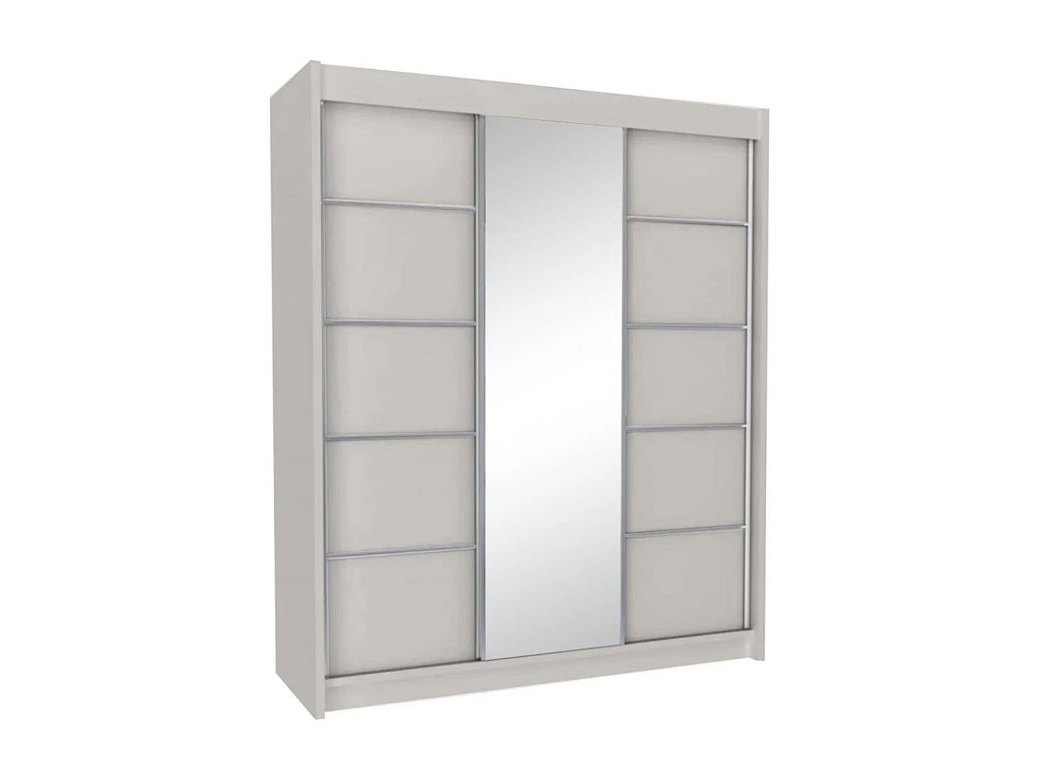 SCHWEBETÜRENSCHRANK Marika 240/216/61 kaschmir mit Spiegel und Schubladeneinsätze