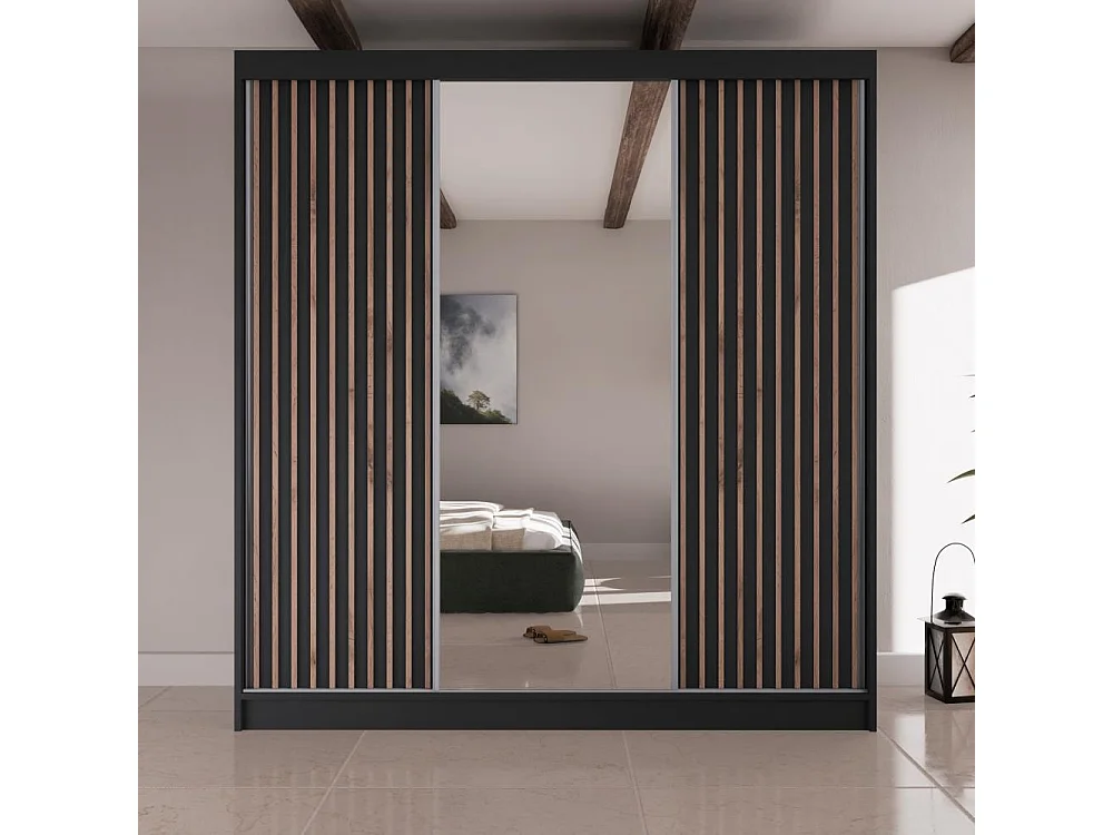 Hangkast Lico II 200/61/215 zwart