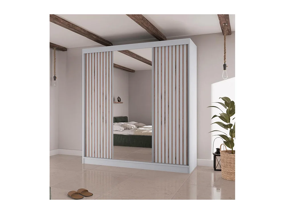 SCHWEBETÜRENSCHRANK Lico II 200/61/215 weiß