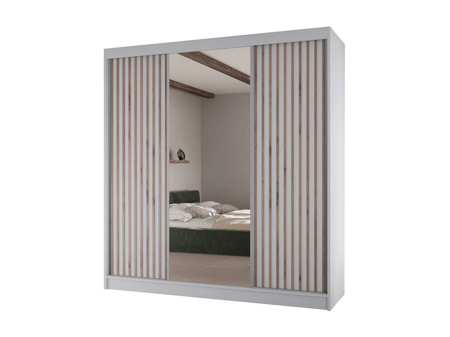 SCHWEBETÜRENSCHRANK Lico II 200/61/215 weiß