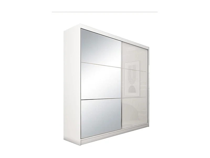 ARMOIRE À PORTES FERMÉES Viva 200/216/61 blanc avec miroir