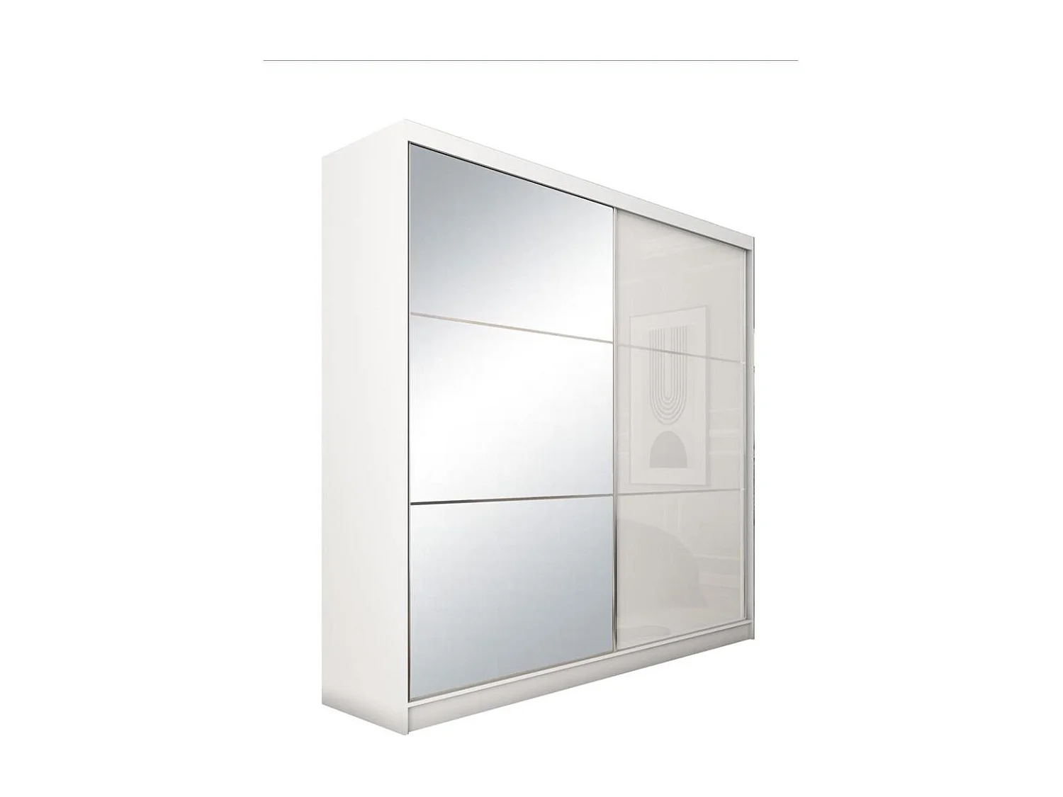 ARMOIRE À PORTES FERMÉES Viva 200/216/61 blanc avec miroir
