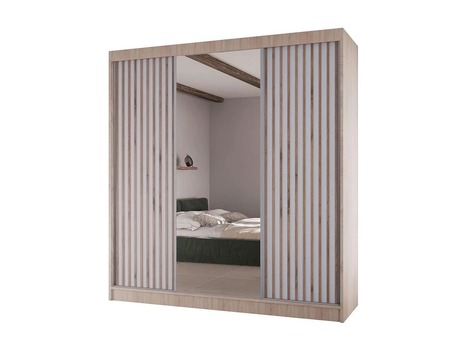 Hangkast Lico II 200/61/215 eiken sonoma+wit