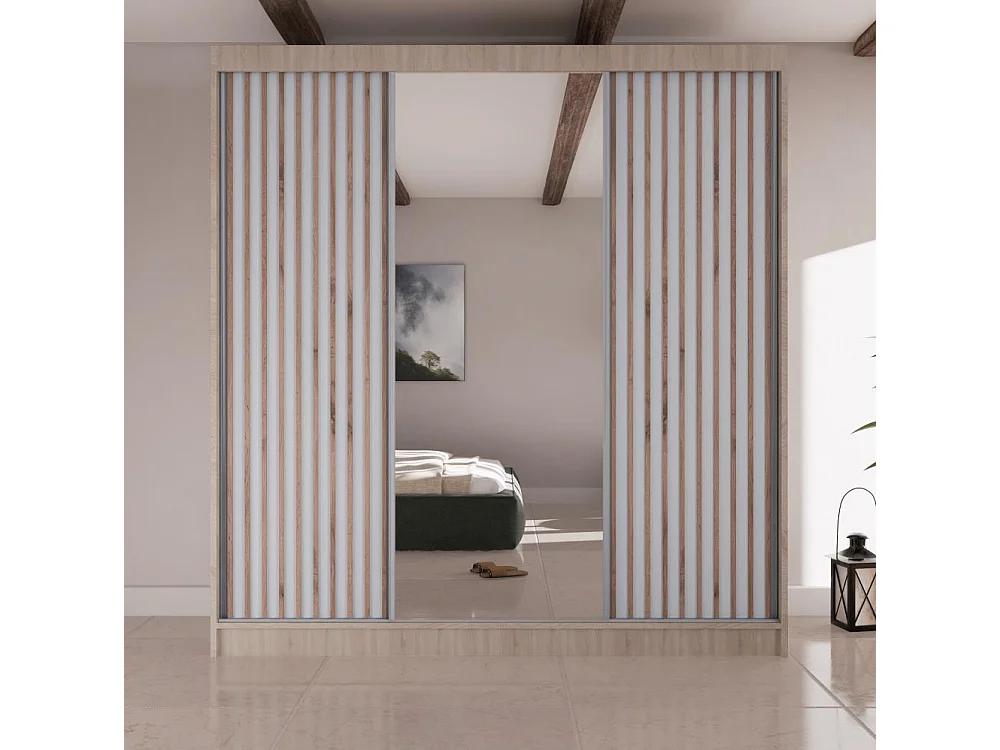 Hangkast Lico II 200/61/215 eiken sonoma+wit