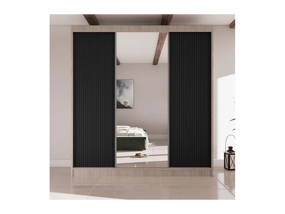 ARMOIRE A PORTES FERMÉES Ramos II 200/61/215 chêne sonoma+noir